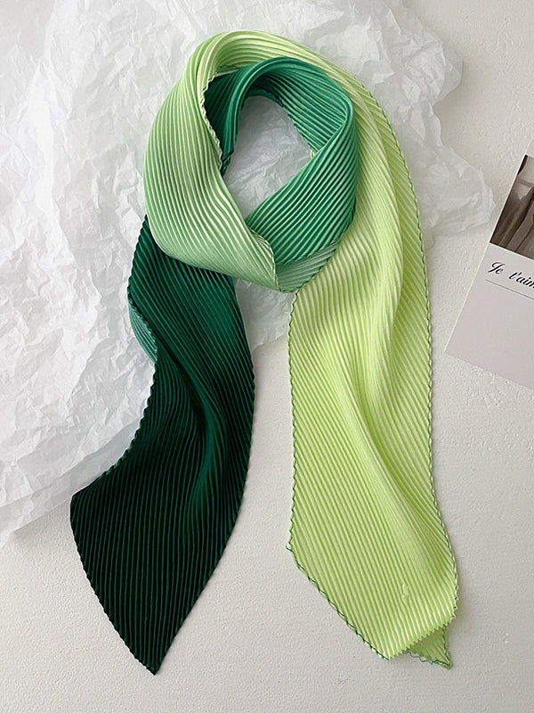 Gradient Pleated Sun protection Shawl&Scarf