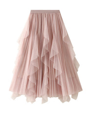 Original Stylish 7 Colors Falbala Gauze Skirt