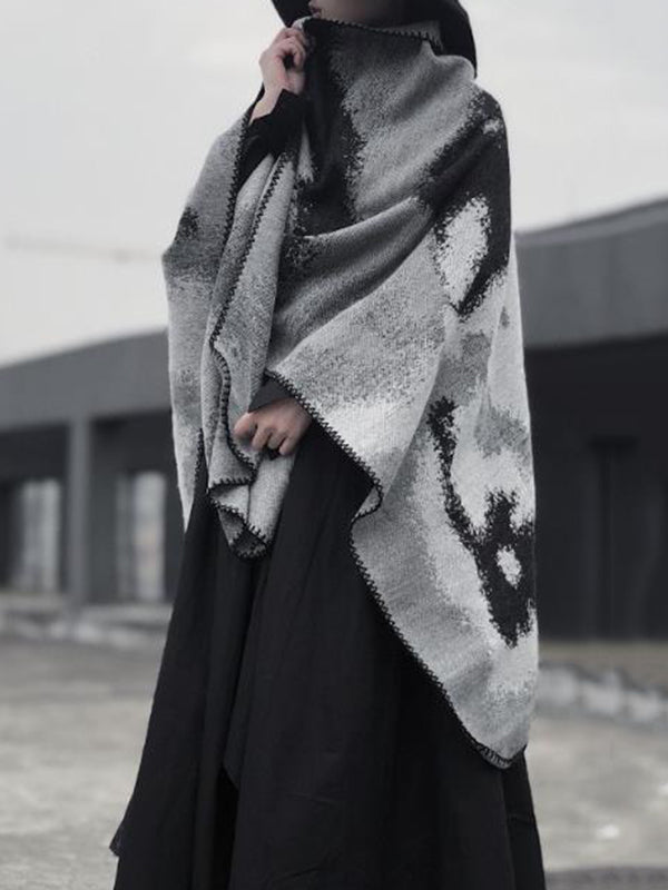 Keep Warm Tie-dyed Velvet Shawl&Scarf