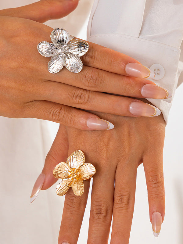 Flower Shape Geometric Rings Accessories