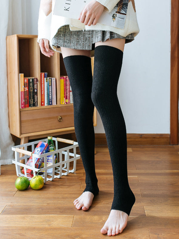 Casual Skinny Keep Warm Solid Color Leg Warmers Accessories