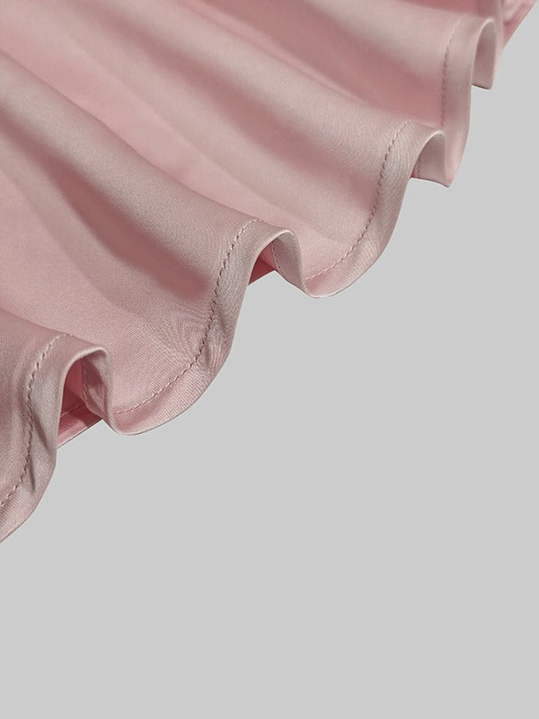 Solid Color Split-Joint Batwing Sleeves Loose Round-Neck Maxi Dresses Evening Dresses
