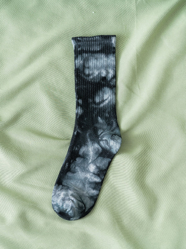 Pleated Tie-Dyed Socks