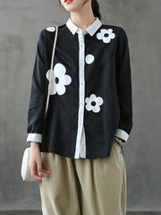 Original Floral Long Sleeve Blouse Tops