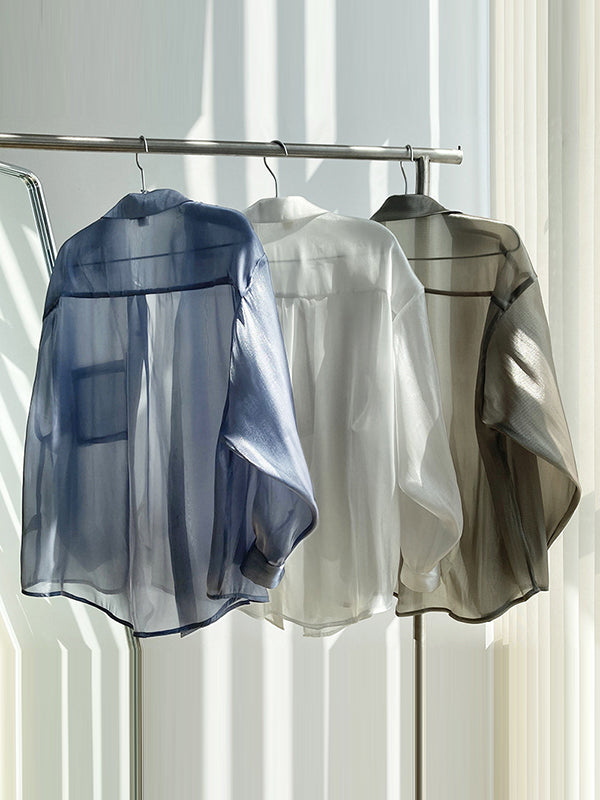 Original Simple Casual Solid Color Sun-Protection Blouse