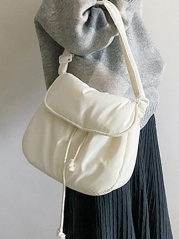 Simple Casual Solid Color Soft Bags Accessories