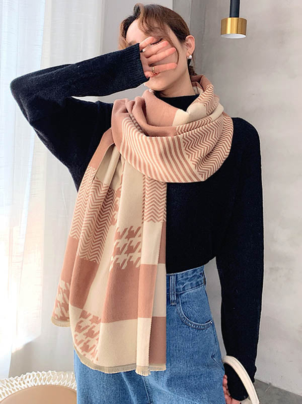 Imitation Cashmere Printed Double-Side Shawl Scarf
