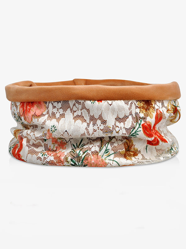 Lace-paneled Floral All seasons Hood