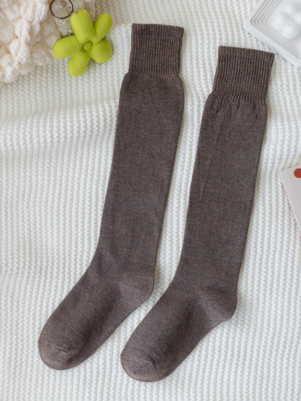Casual Breathable Solid Color Socks Accessories