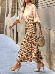 Polka-Dot High Waisted Loose Skirts