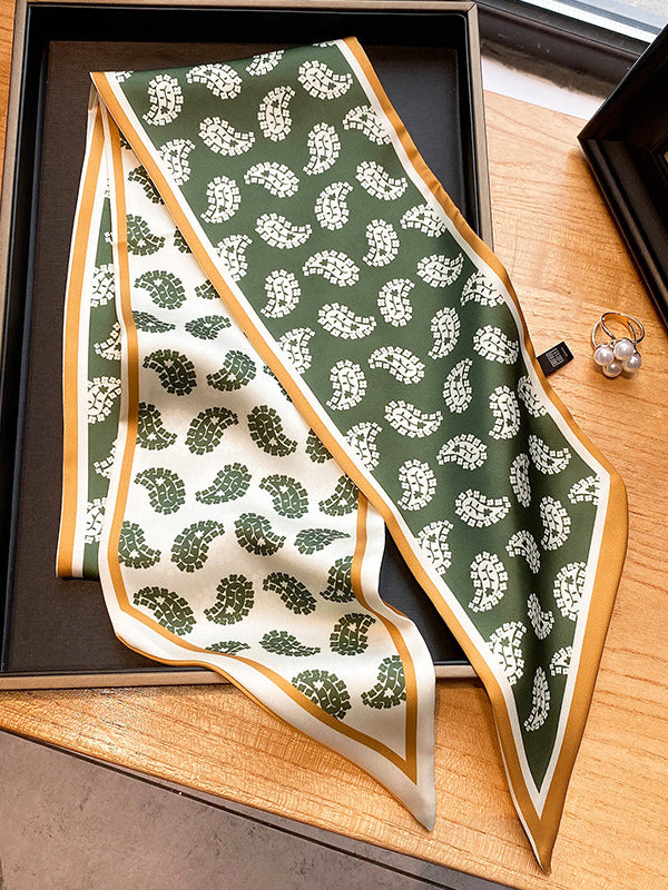 Silk Imitation Vintage Printed Scarf