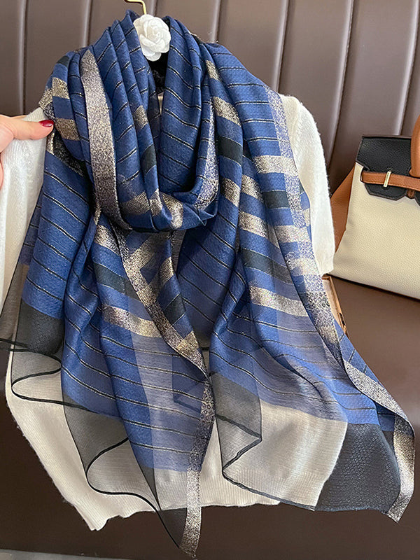 Keep Warm Striped Shawl&Scarf