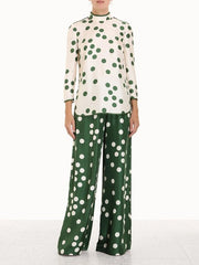 Casual Wide Leg Polka-Dot Elasticity Pants