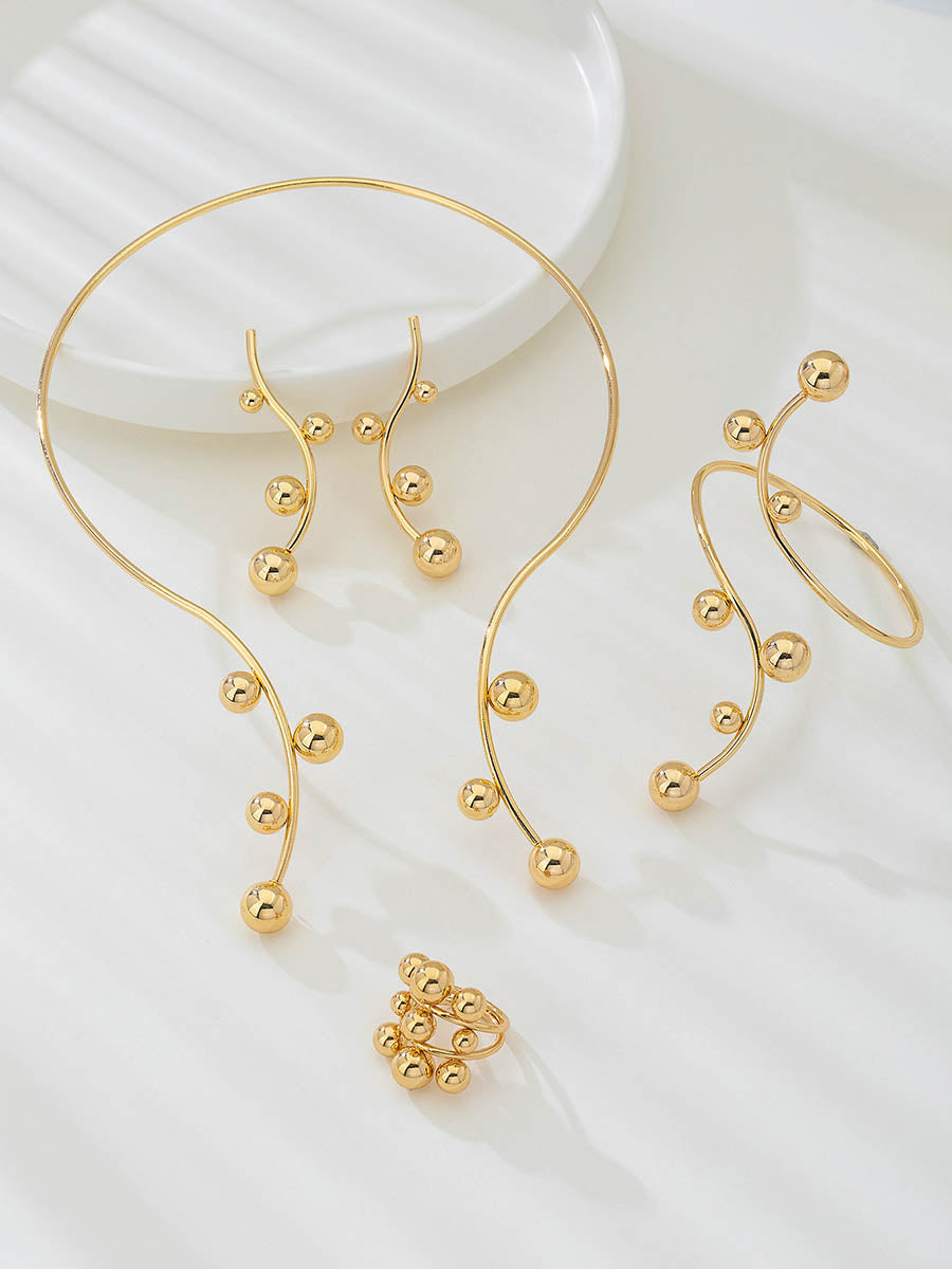 Line Rhine Stones Irregularity Rings Accessories Necklaces Accessories Earrings Accessories Bracelet Accessories