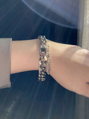 Stylish Selection Two Pieces Chains Bracelet Accessories + Necklaces Accessories