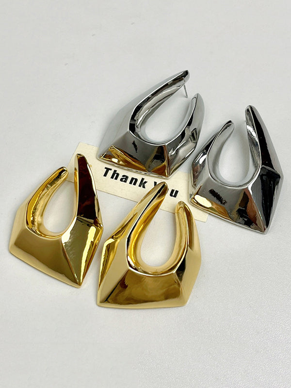 Geometric Hollow Normcore Drop Earrings