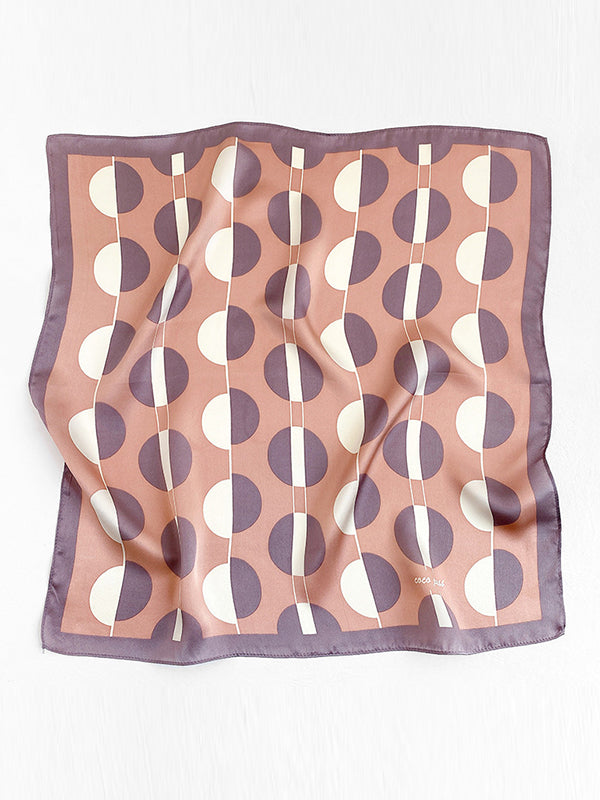 Urban Contrast Color Polka-Dot Scarf