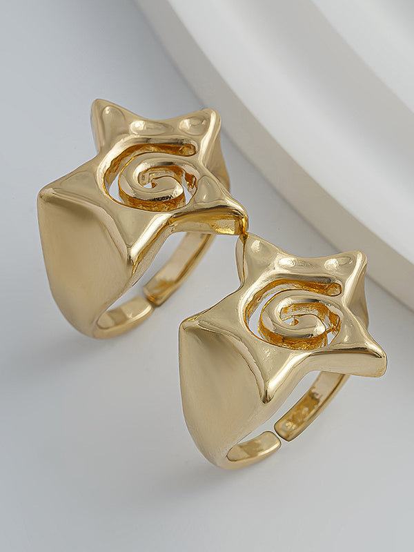 Hollow Star Shape Normcore Rings Accessories