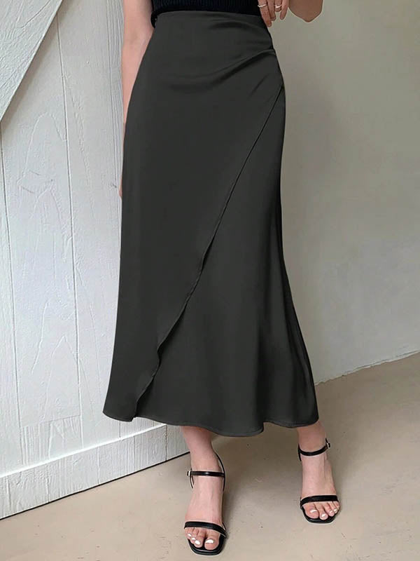 Solid Color Bodycon Skirts Bottoms