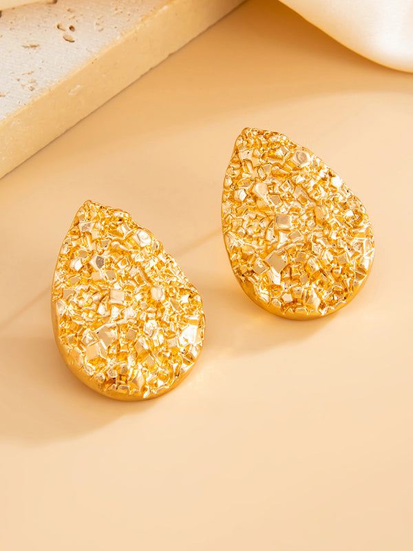 Geometric Shiny Water Drop Earrings Accessories