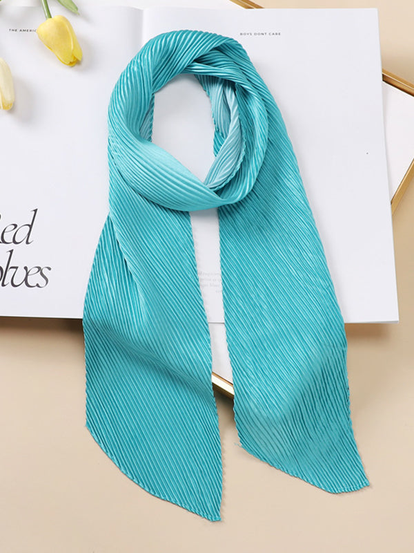 Casual Pleated Solid Color Shawl&Scarf