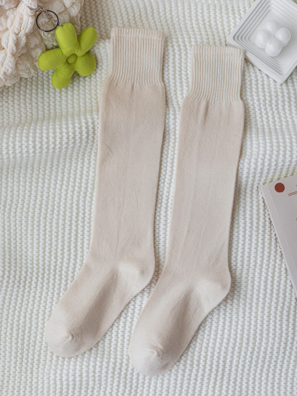 Casual Breathable Solid Color Socks Accessories