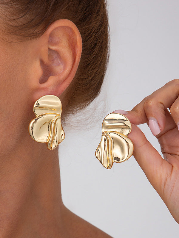 Flower Shape Irregularity Earrings Accessories