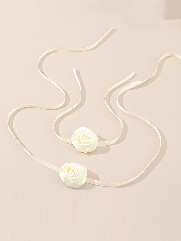 Solid Color Three-Dimensional Flower Necklaces Accessories Bracelet Accessories