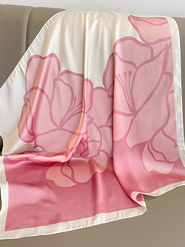 Floral Printed Square Scarfs&Hats