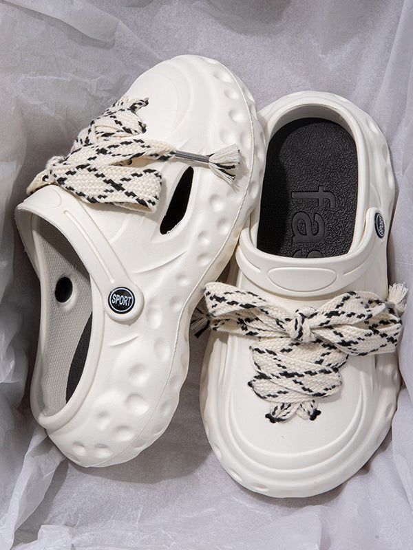 Hollow Round-Toe Slider Sandals Crocs