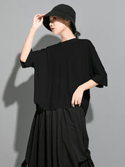 Original Solid Batwing Sleeve T-Shirts Tops