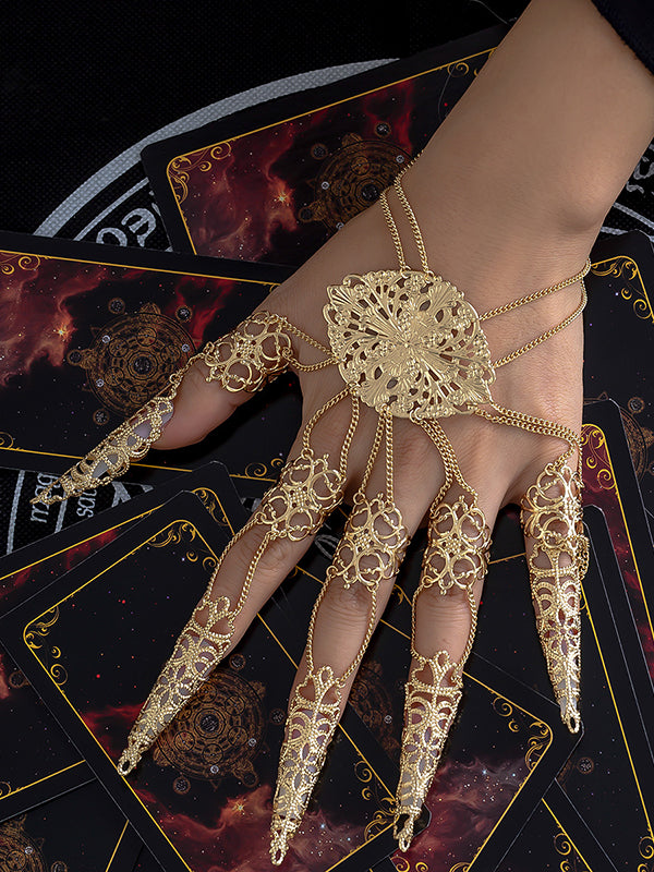 Chains Hollow Solid Color Nail Protectors Bracelet Accessories