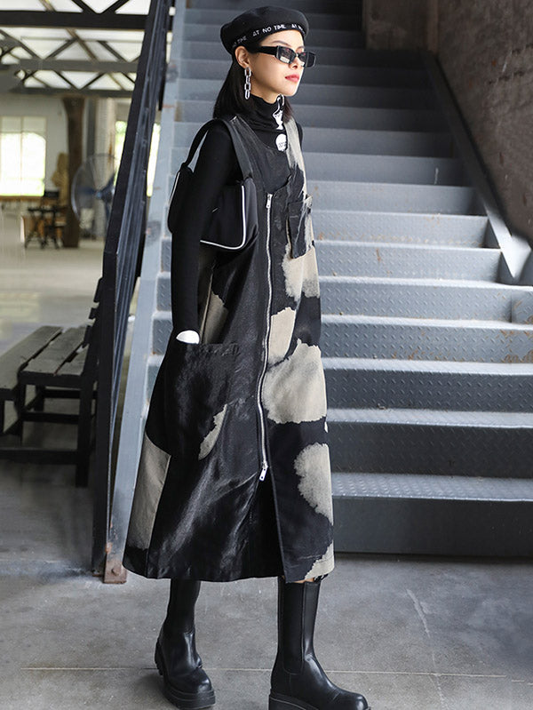 Original Print Round-Neck Jumper Dress