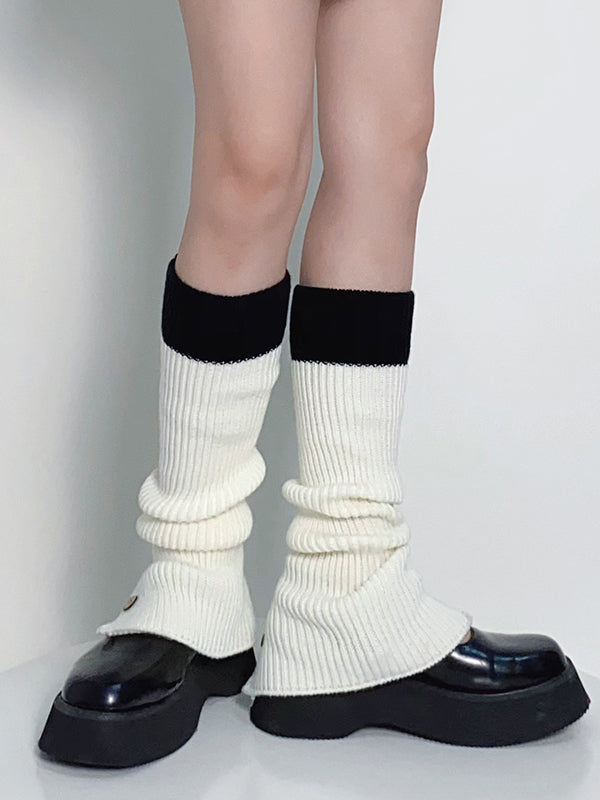 Leisure Flared Contrast Color Leg Warmers Accessories