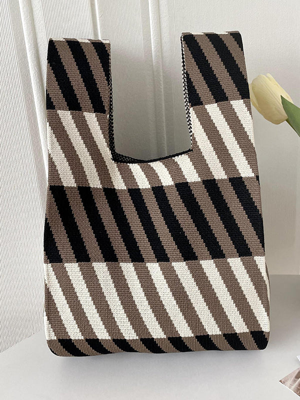 Striped Woven Handbag Bags Accessories