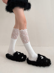 Leisure Split-Joint Lace Socks Accessories
