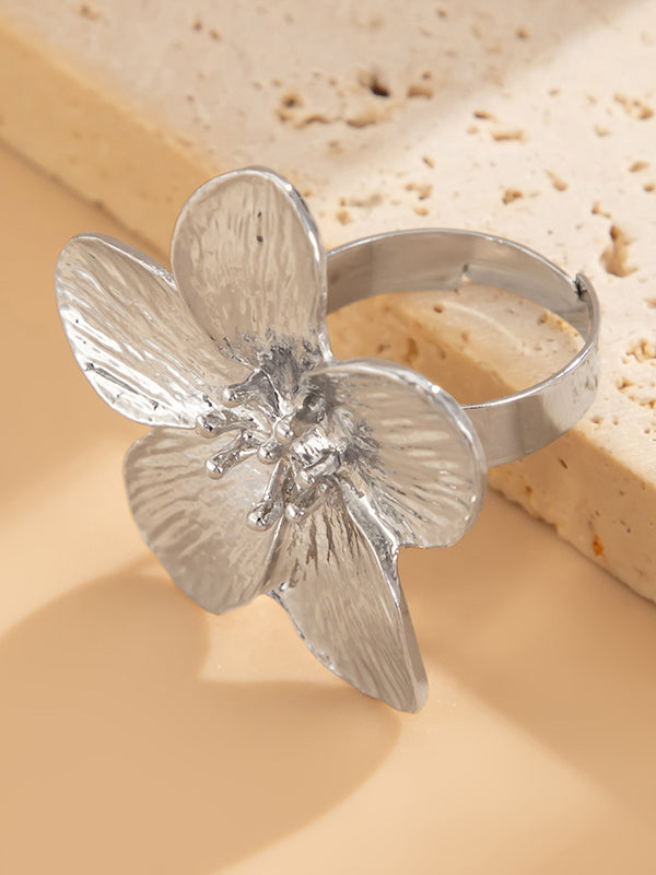 Flower Shape Geometric Rings Accessories