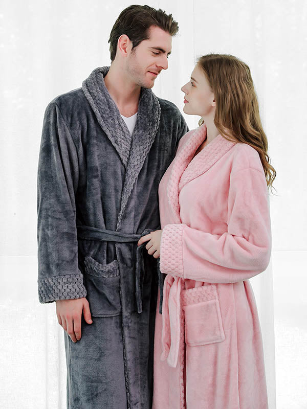 Comfortable Solid Warm Pajama Robe