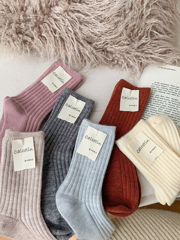 Elasticity Solid Color Socks