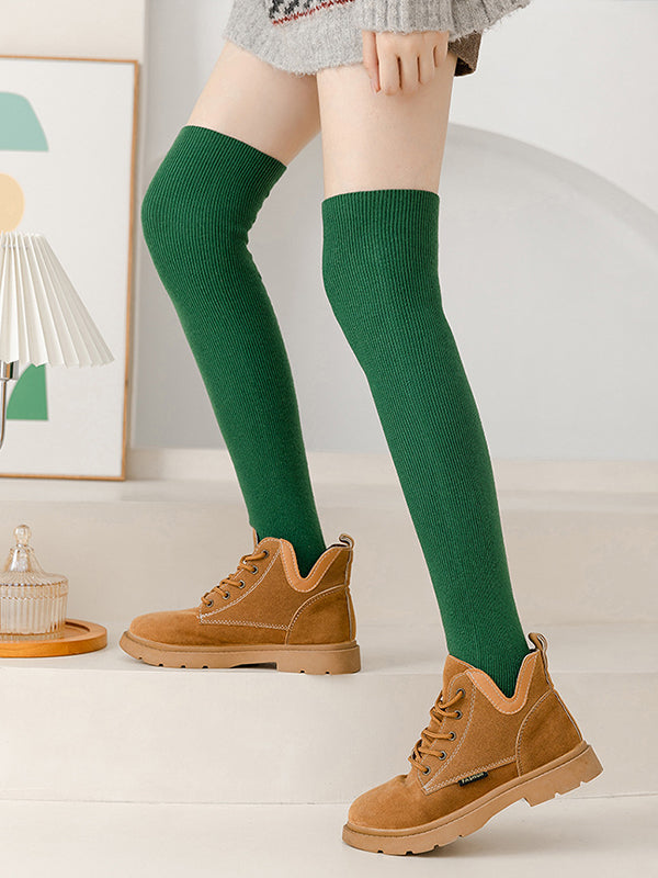 Casual Keep Warm Solid Color Leg Warmers Accessories