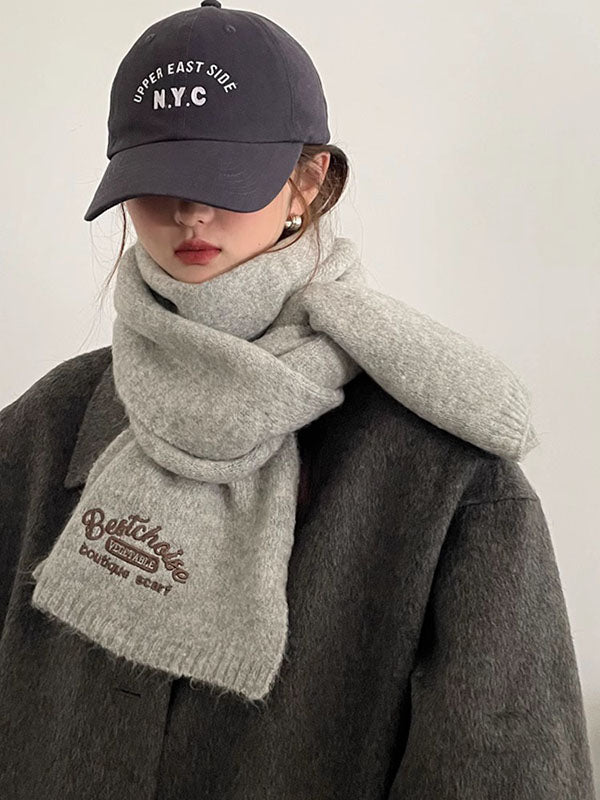 Keep Warm Knitted Letters Scarf