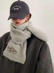 Keep Warm Knitted Letters Scarf