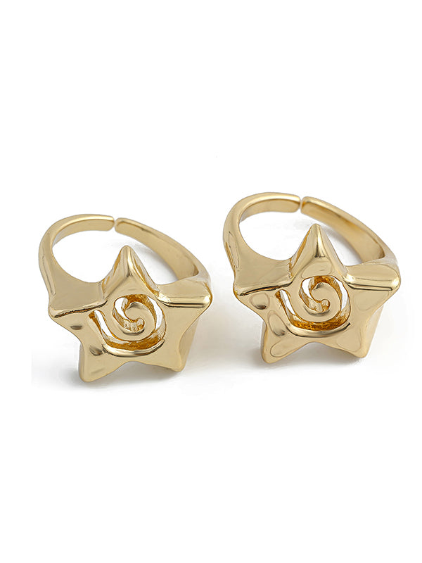 Hollow Star Shape Normcore Rings Accessories