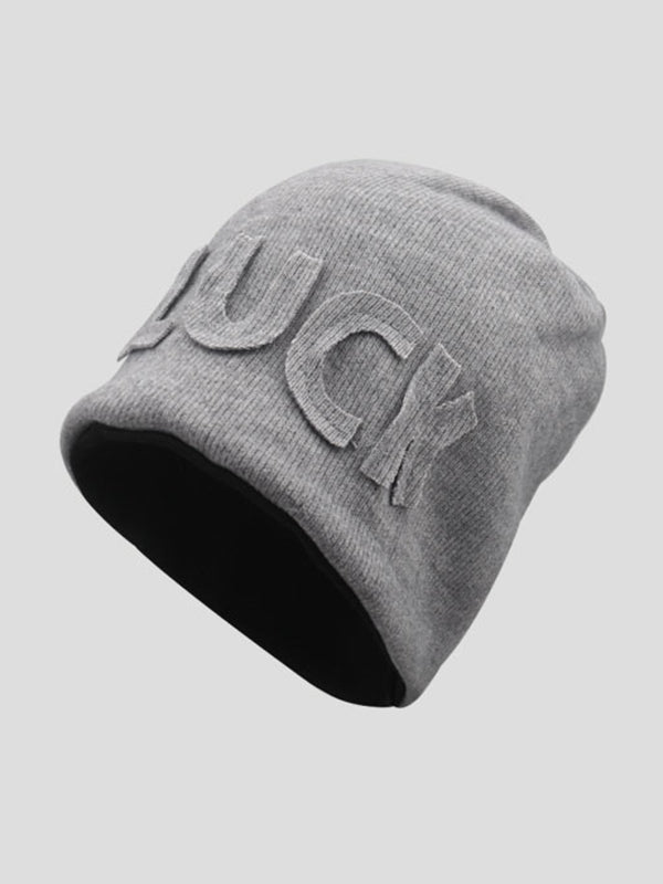 Original Simple 5 Colors Letter Applique Knitting Hat