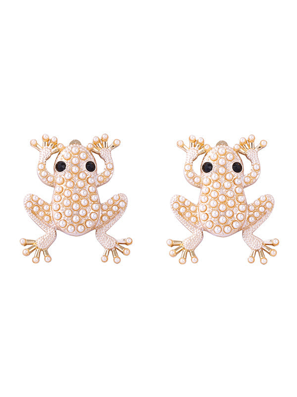 Animal Shape Rhinestone Shiny Earrings Accessories