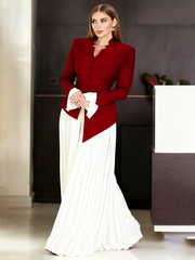 Loose Wide Leg Pleated Solid Color Culotte Pants