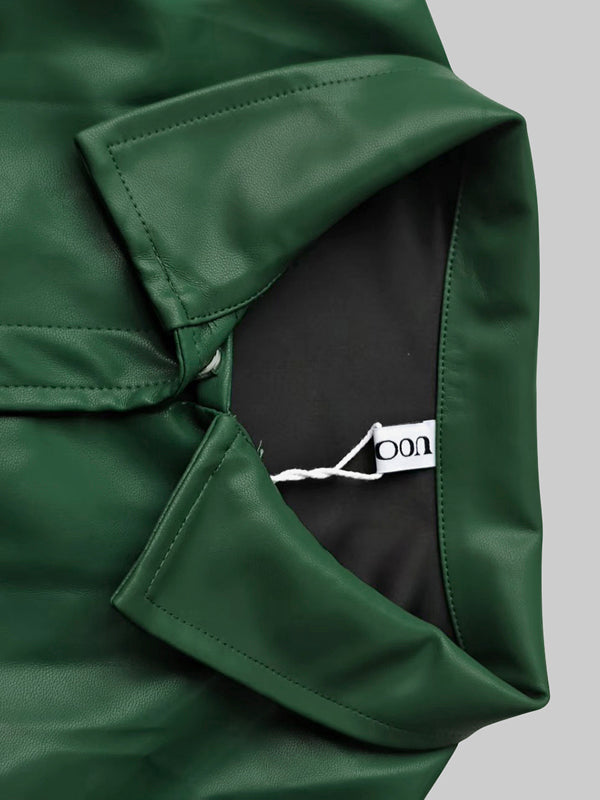 Buttoned Elasticity Ruffle Trim Solid Color Split-Joint Bodycon Long Sleeves Lapel Midi Dresses