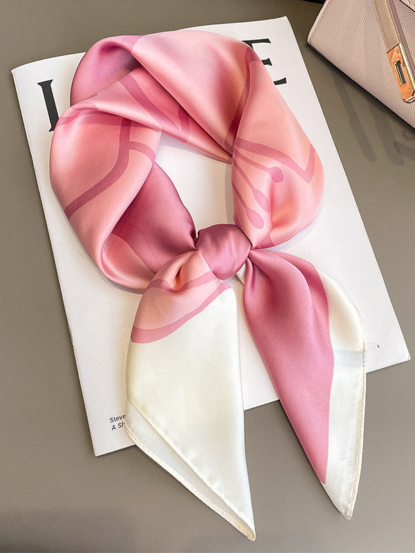Floral Printed Square Scarfs&Hats