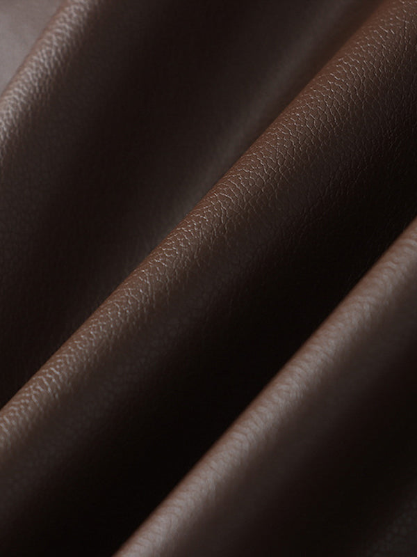 Solid Color Split-Joint Zipper Long Sleeves Loose Lapel Jackets&Coats