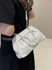 Geometric Pleated Split-Joint Crossbody Bags